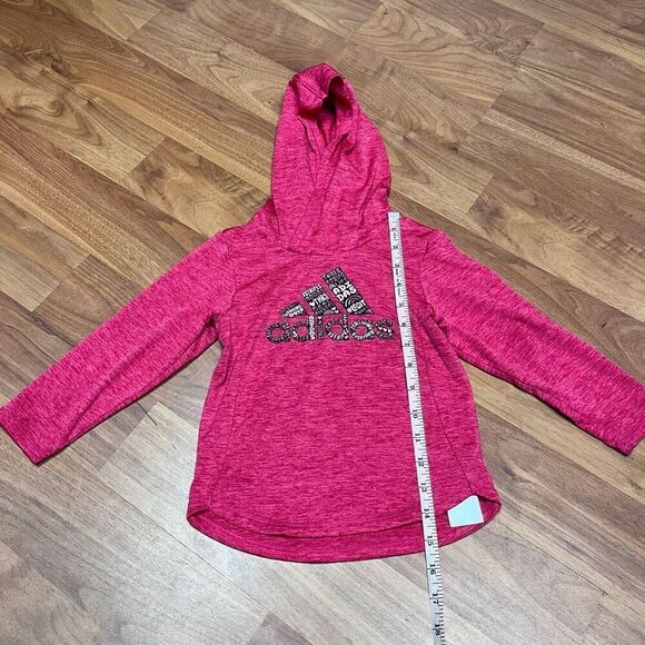 Adidas Infant Kids Three Stripe Life Adidas Hoodie Pink Size 24M - Picture 4 of 10